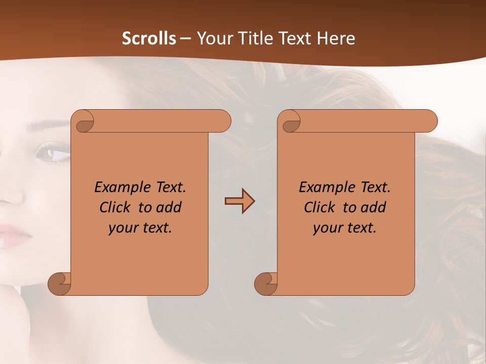A Woman Laying Down With Her Hair In The Air PowerPoint Template