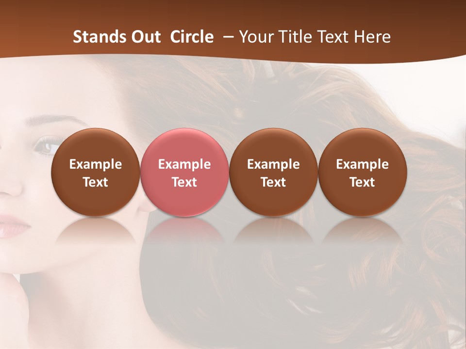 A Woman Laying Down With Her Hair In The Air PowerPoint Template