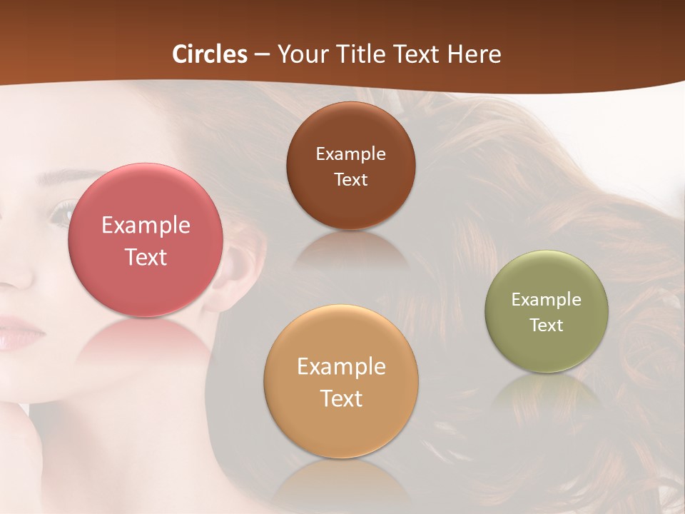 A Woman Laying Down With Her Hair In The Air PowerPoint Template