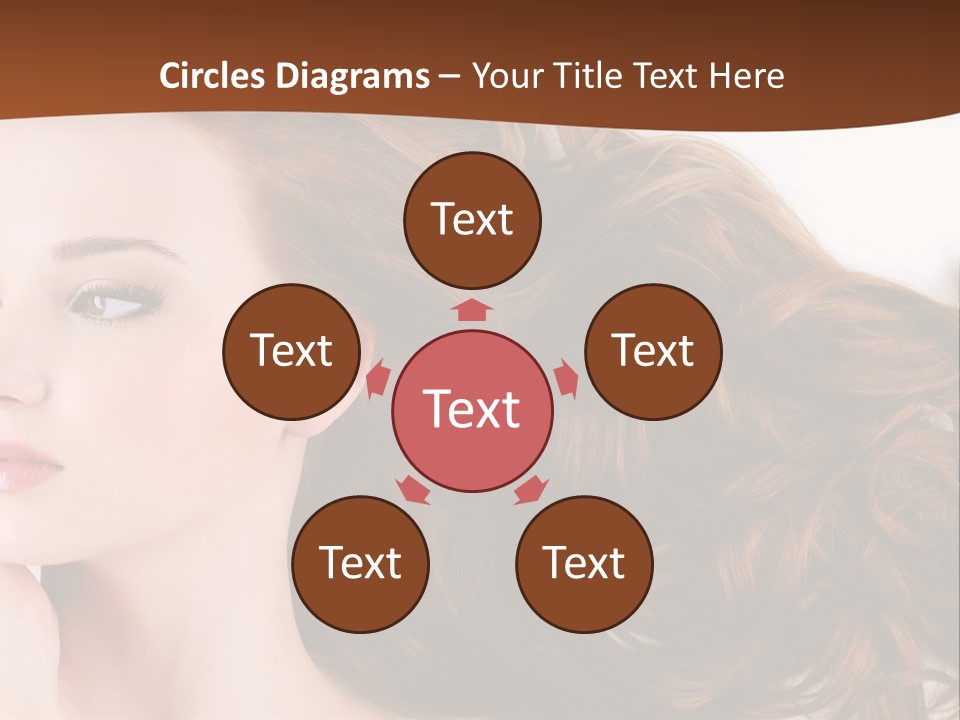 A Woman Laying Down With Her Hair In The Air PowerPoint Template