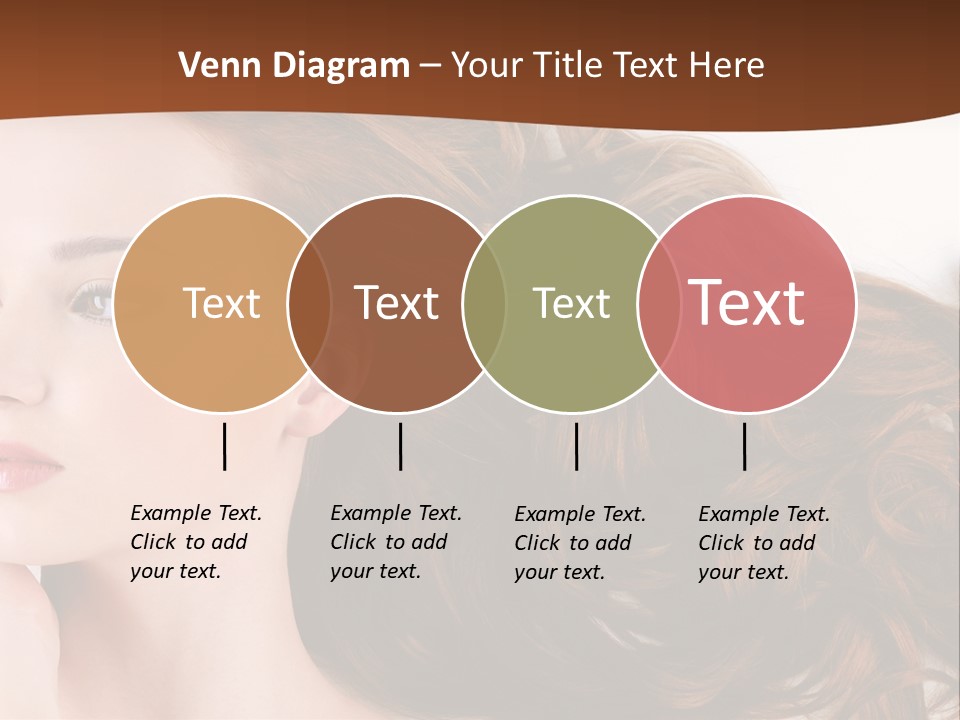 A Woman Laying Down With Her Hair In The Air PowerPoint Template