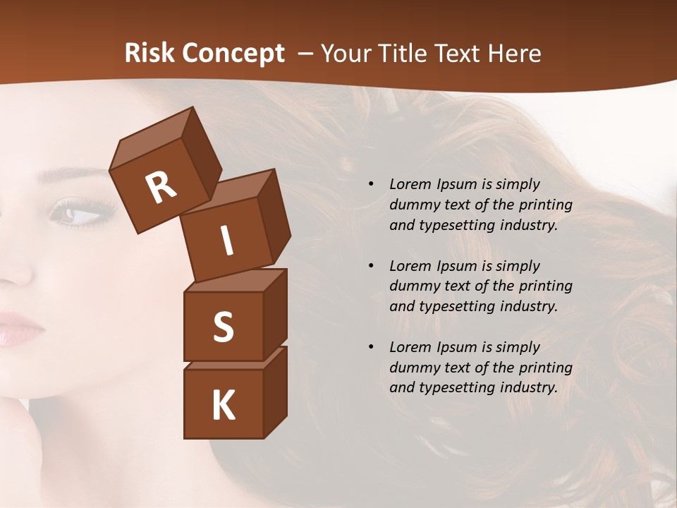 A Woman Laying Down With Her Hair In The Air PowerPoint Template