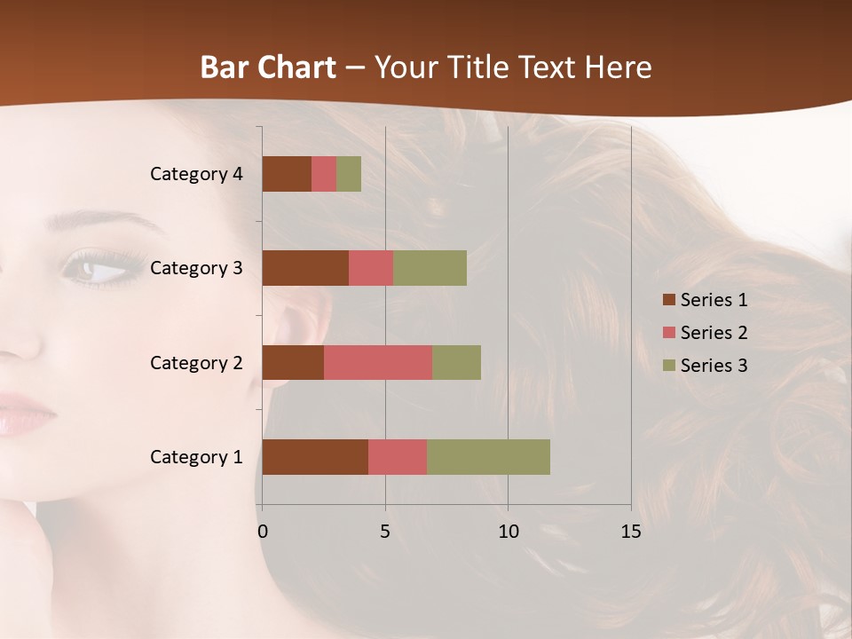 A Woman Laying Down With Her Hair In The Air PowerPoint Template