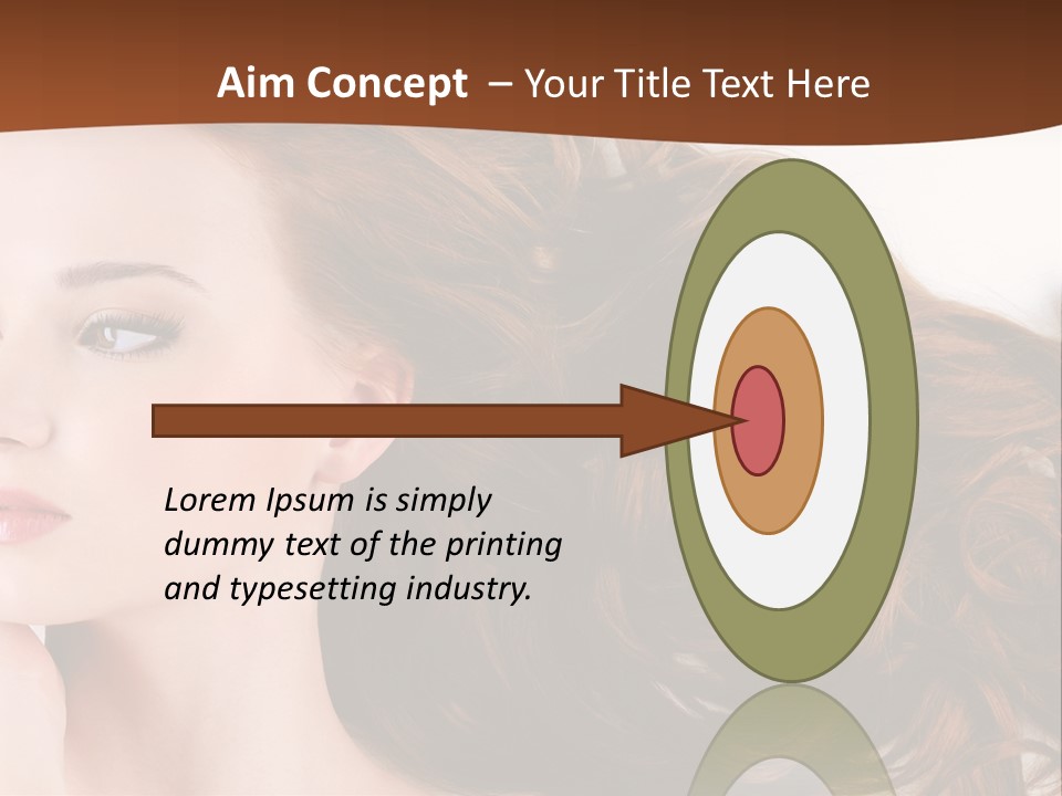 A Woman Laying Down With Her Hair In The Air PowerPoint Template