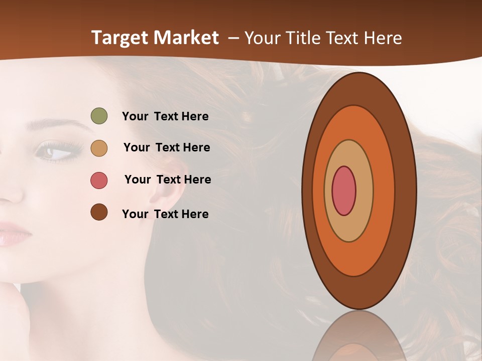 A Woman Laying Down With Her Hair In The Air PowerPoint Template