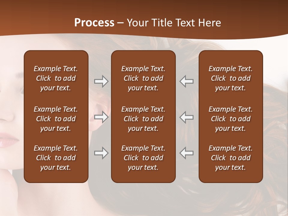 A Woman Laying Down With Her Hair In The Air PowerPoint Template