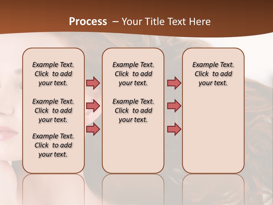 A Woman Laying Down With Her Hair In The Air PowerPoint Template