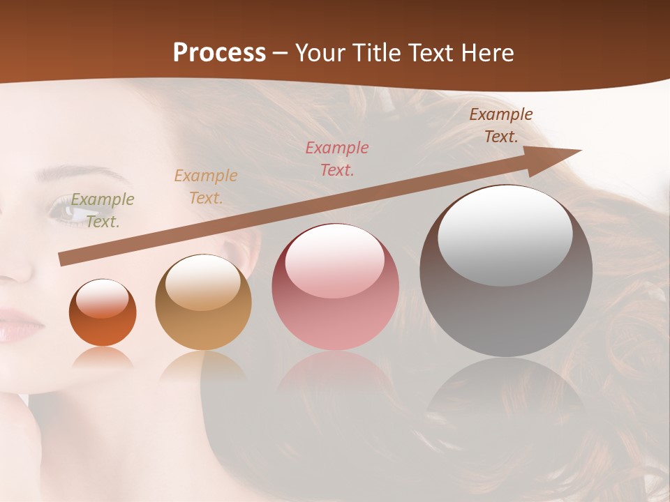 A Woman Laying Down With Her Hair In The Air PowerPoint Template