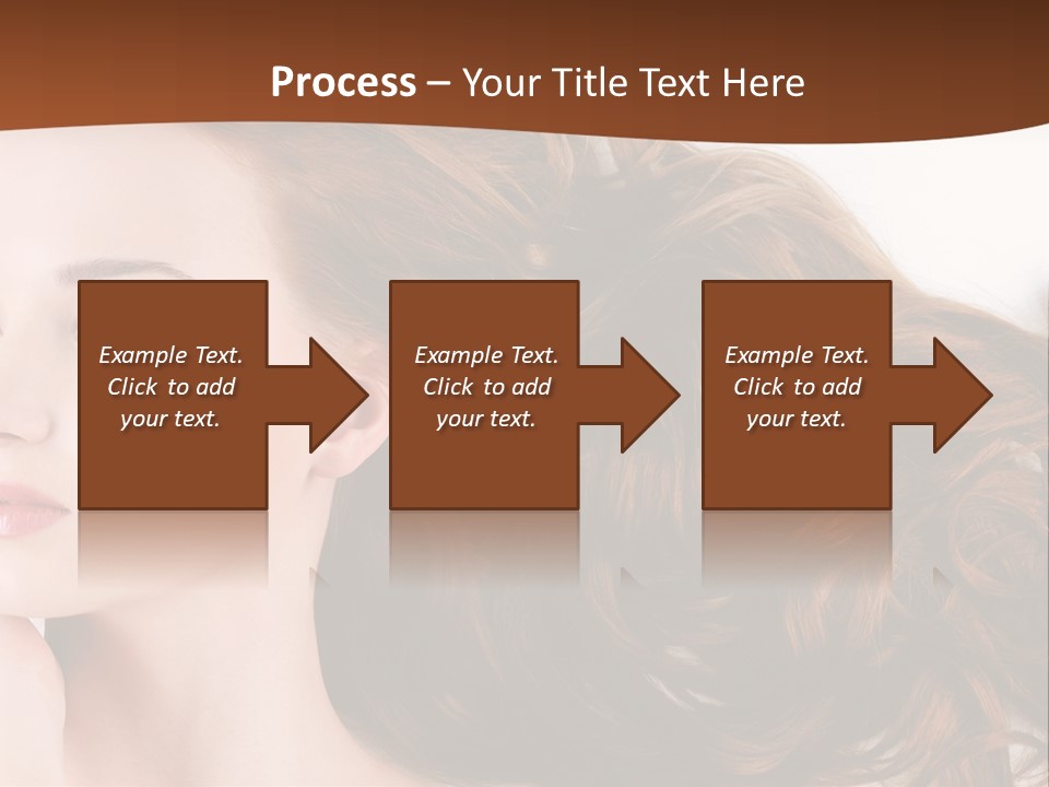 A Woman Laying Down With Her Hair In The Air PowerPoint Template