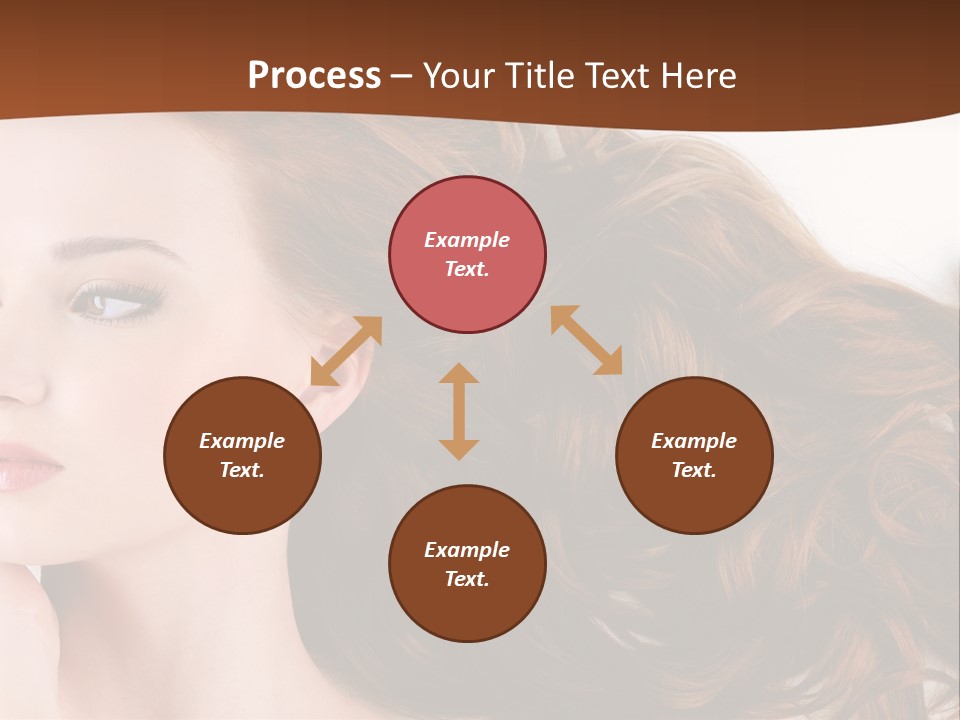 A Woman Laying Down With Her Hair In The Air PowerPoint Template