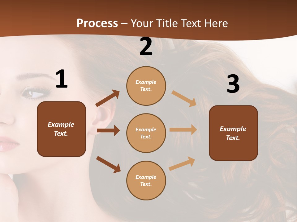 A Woman Laying Down With Her Hair In The Air PowerPoint Template