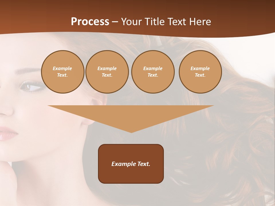 A Woman Laying Down With Her Hair In The Air PowerPoint Template