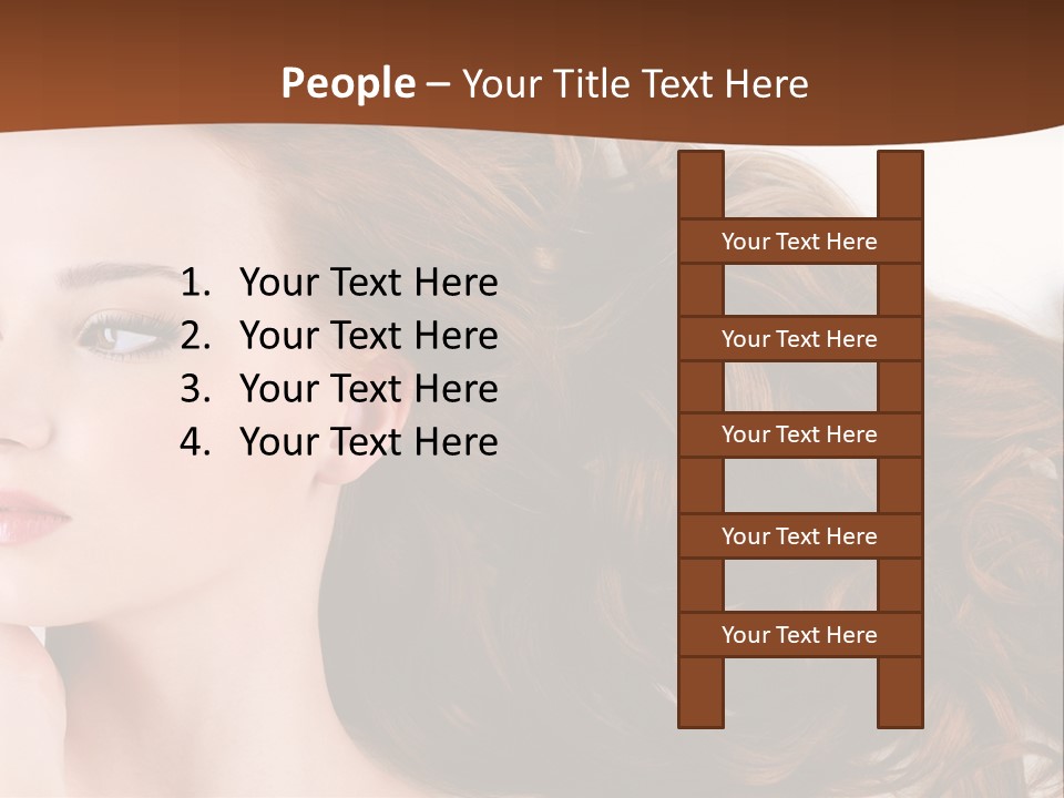 A Woman Laying Down With Her Hair In The Air PowerPoint Template