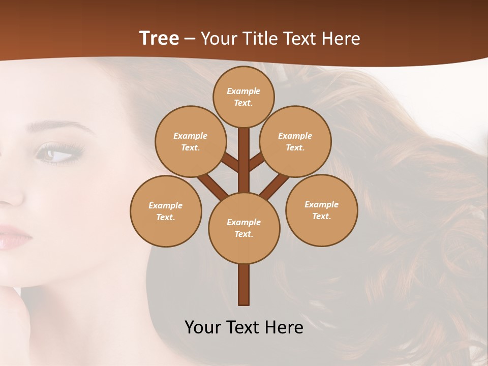 A Woman Laying Down With Her Hair In The Air PowerPoint Template