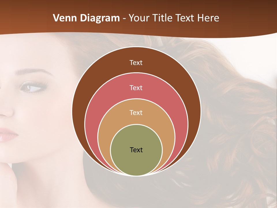 A Woman Laying Down With Her Hair In The Air PowerPoint Template