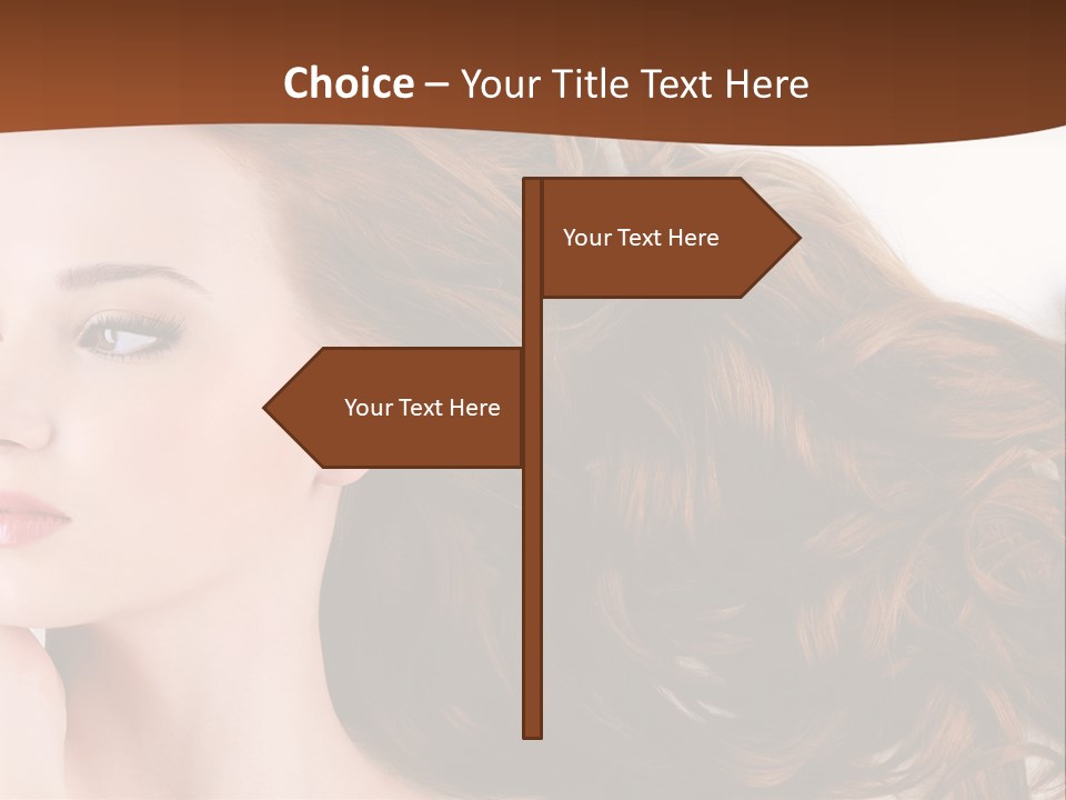 A Woman Laying Down With Her Hair In The Air PowerPoint Template