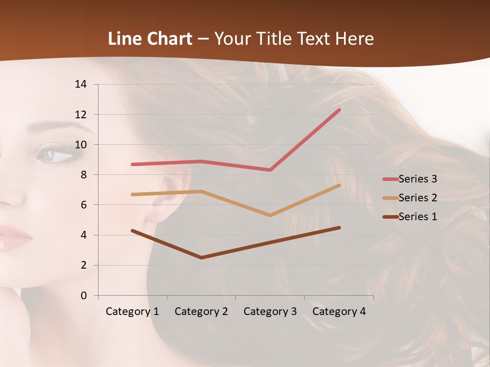 A Woman Laying Down With Her Hair In The Air PowerPoint Template