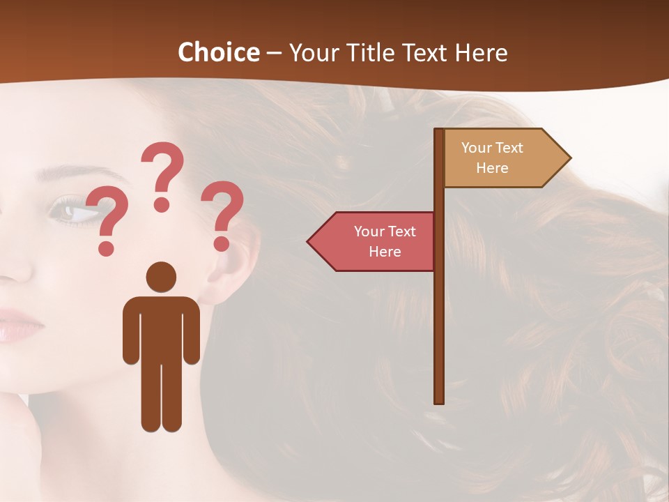 A Woman Laying Down With Her Hair In The Air PowerPoint Template