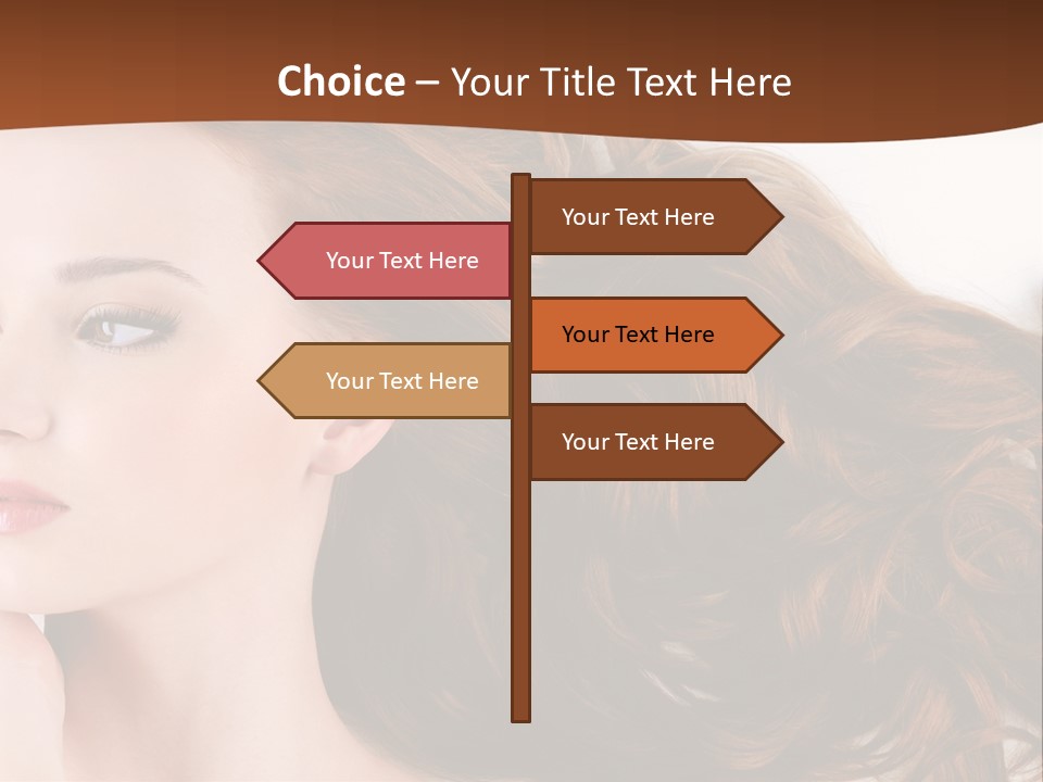 A Woman Laying Down With Her Hair In The Air PowerPoint Template