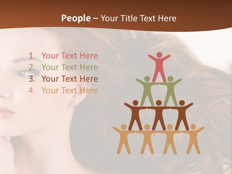 A Woman Laying Down With Her Hair In The Air PowerPoint Template
