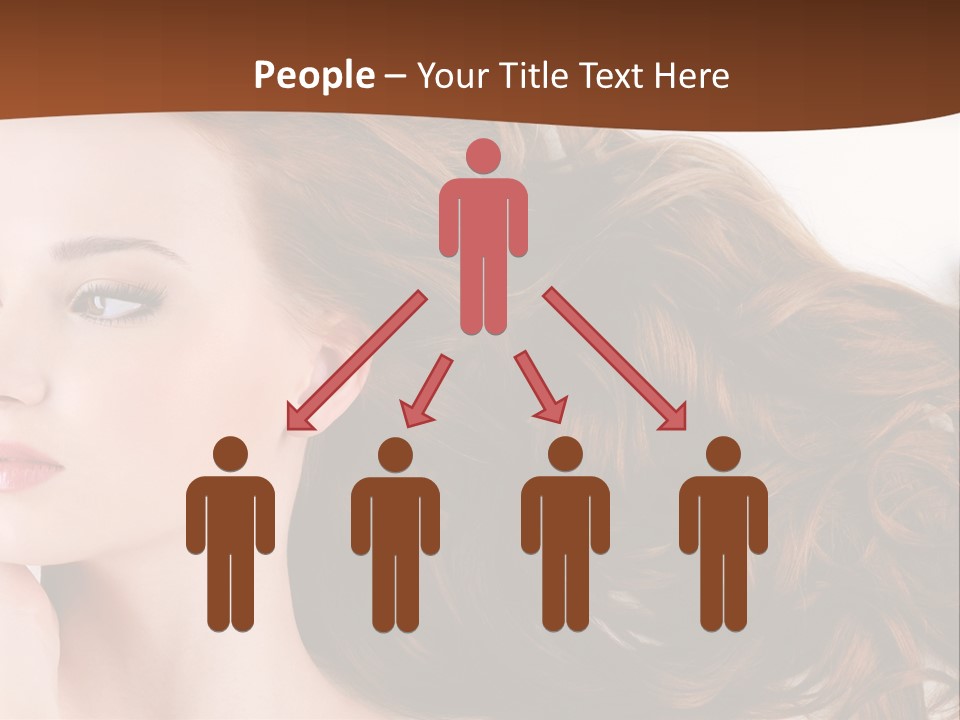 A Woman Laying Down With Her Hair In The Air PowerPoint Template