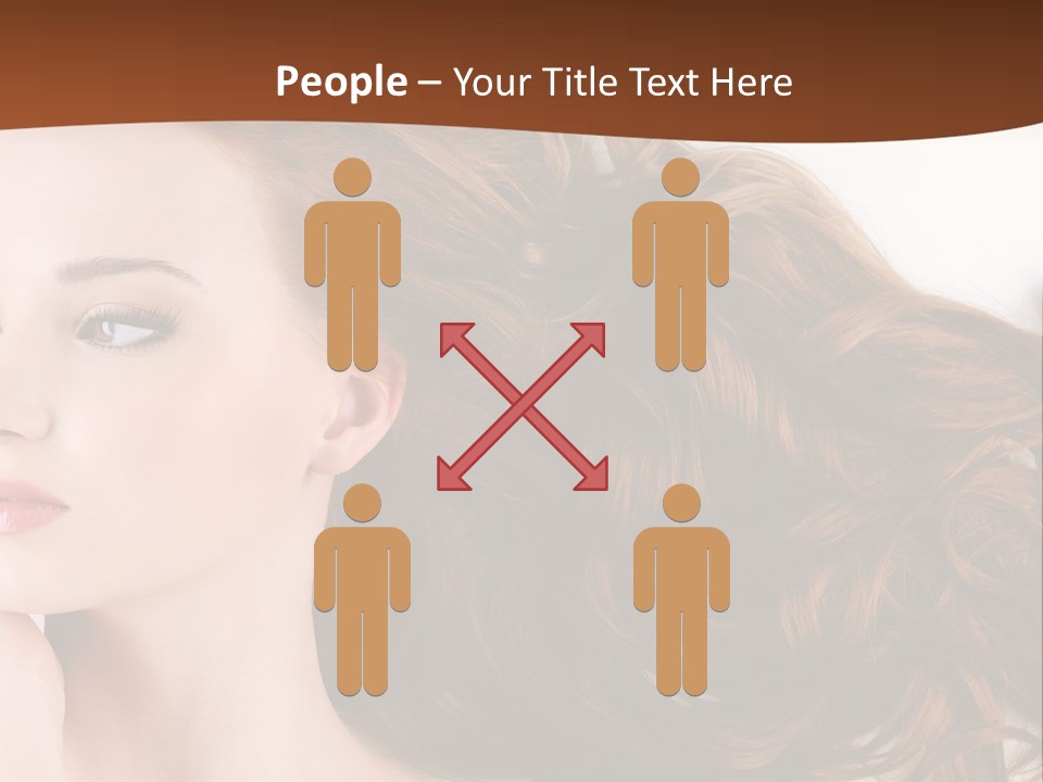 A Woman Laying Down With Her Hair In The Air PowerPoint Template
