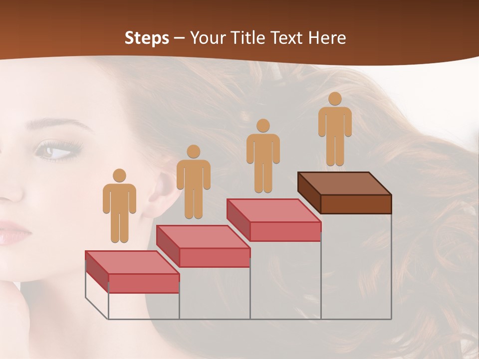 A Woman Laying Down With Her Hair In The Air PowerPoint Template