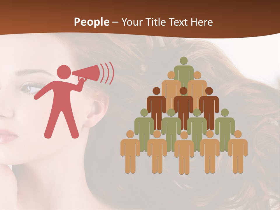 A Woman Laying Down With Her Hair In The Air PowerPoint Template