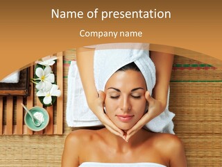 A Woman Getting A Massage In A Spa PowerPoint Template