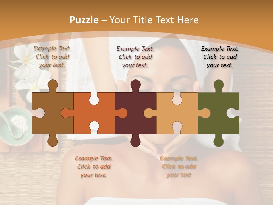 A Woman Getting A Massage In A Spa PowerPoint Template