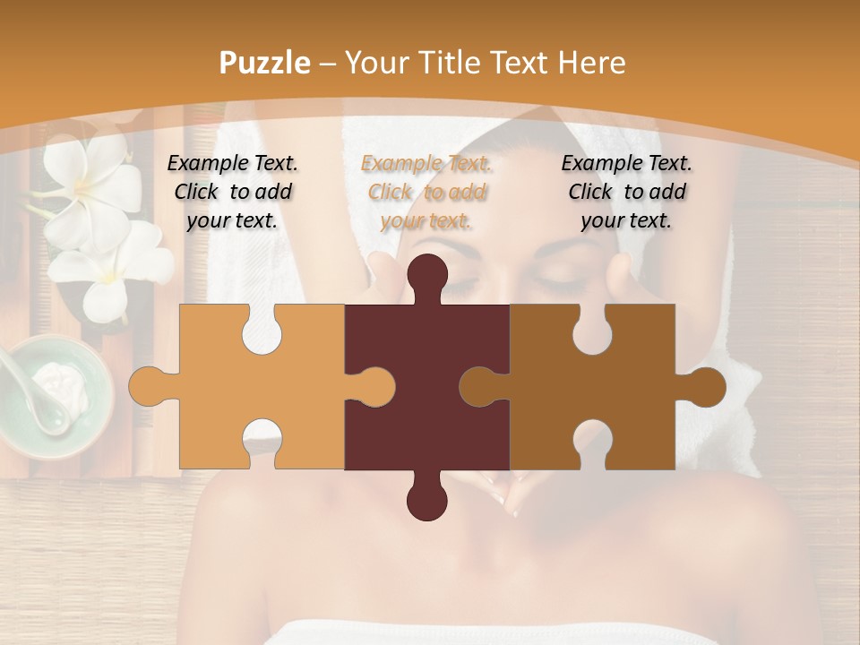 A Woman Getting A Massage In A Spa PowerPoint Template