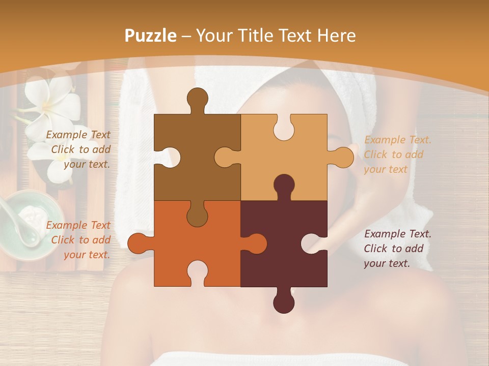 A Woman Getting A Massage In A Spa PowerPoint Template