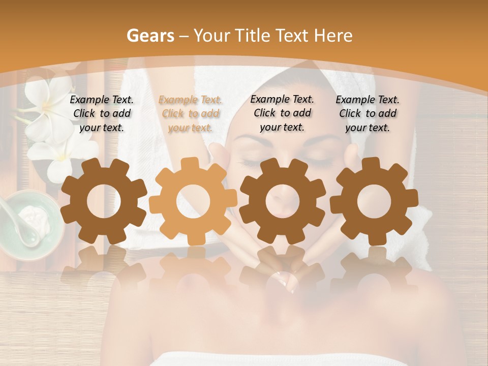 A Woman Getting A Massage In A Spa PowerPoint Template