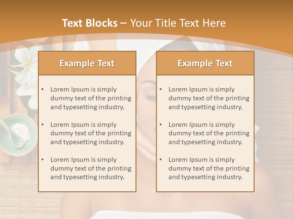 A Woman Getting A Massage In A Spa PowerPoint Template