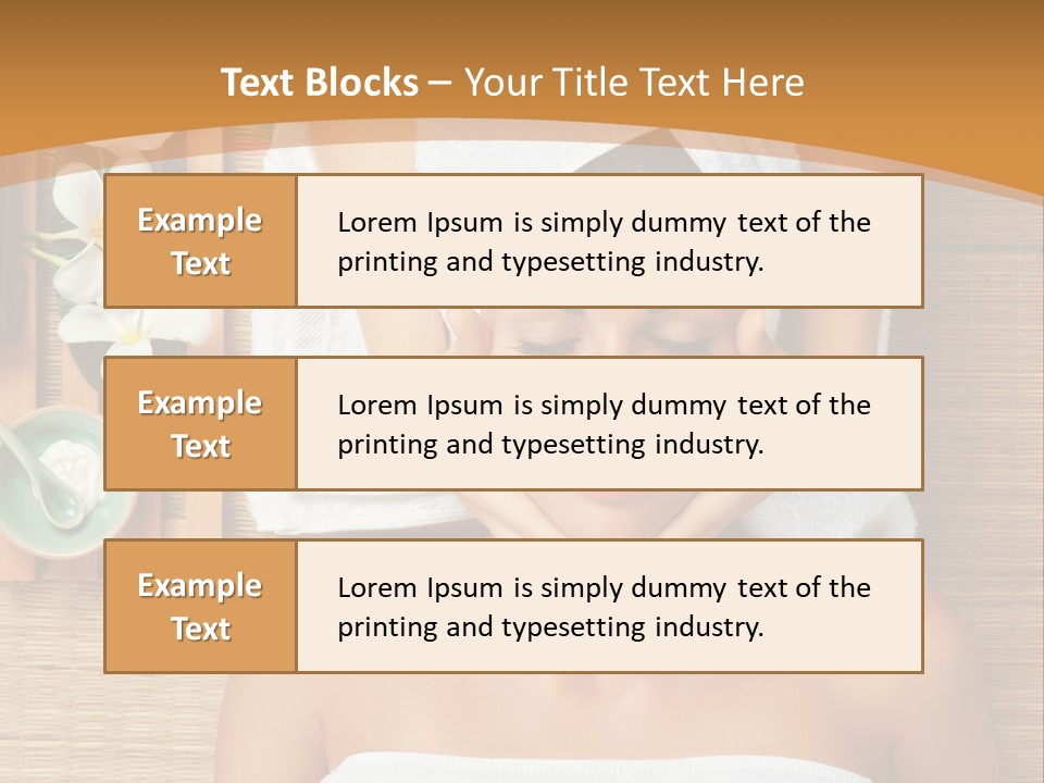 A Woman Getting A Massage In A Spa PowerPoint Template