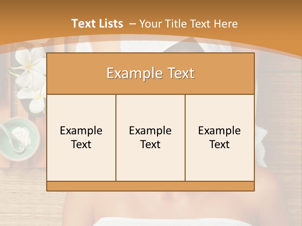 A Woman Getting A Massage In A Spa PowerPoint Template