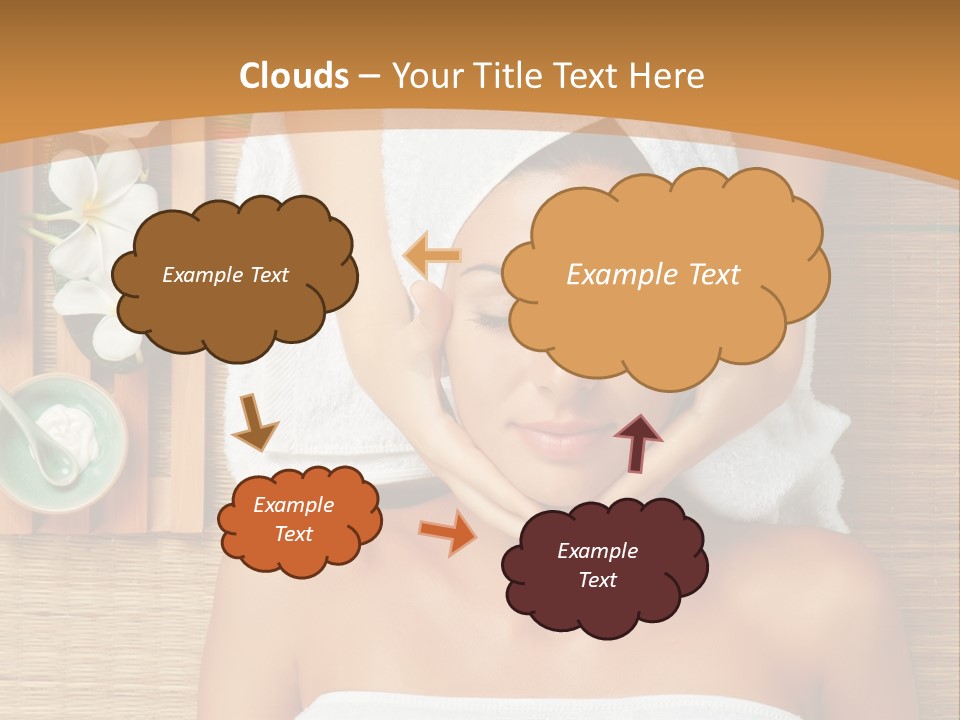 A Woman Getting A Massage In A Spa PowerPoint Template