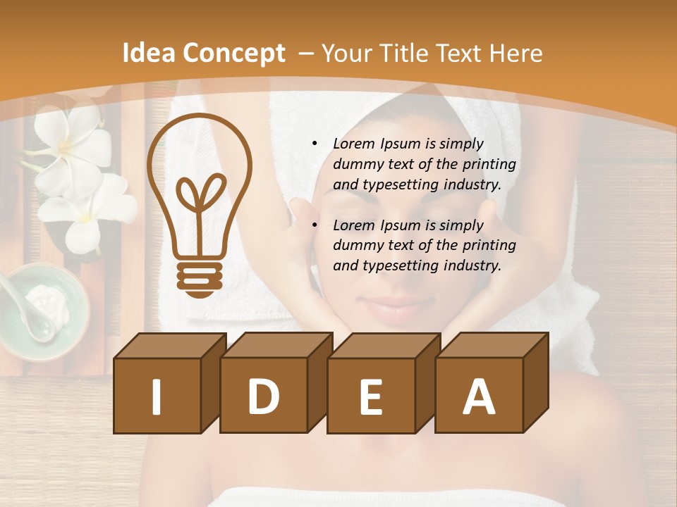 A Woman Getting A Massage In A Spa PowerPoint Template