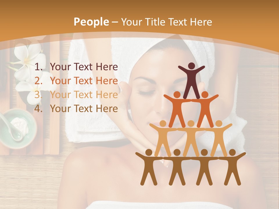 A Woman Getting A Massage In A Spa PowerPoint Template