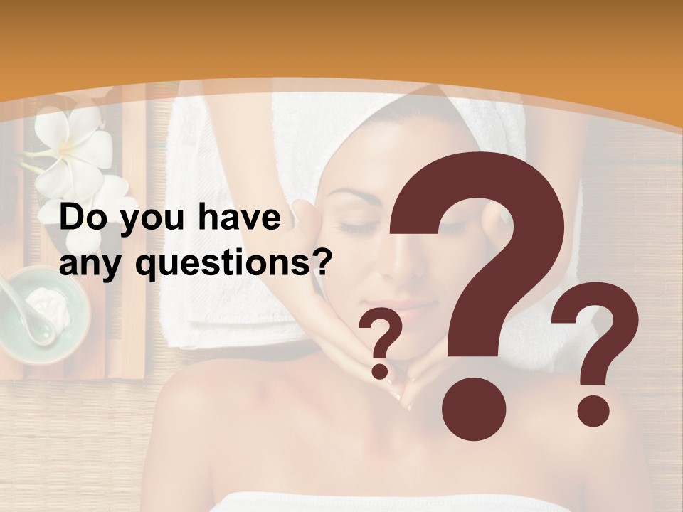 A Woman Getting A Massage In A Spa PowerPoint Template