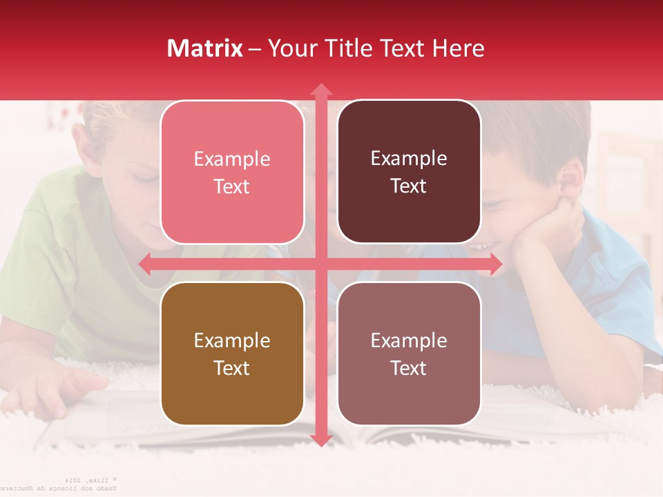 Three Children Laying On The Floor Reading A Book PowerPoint Template