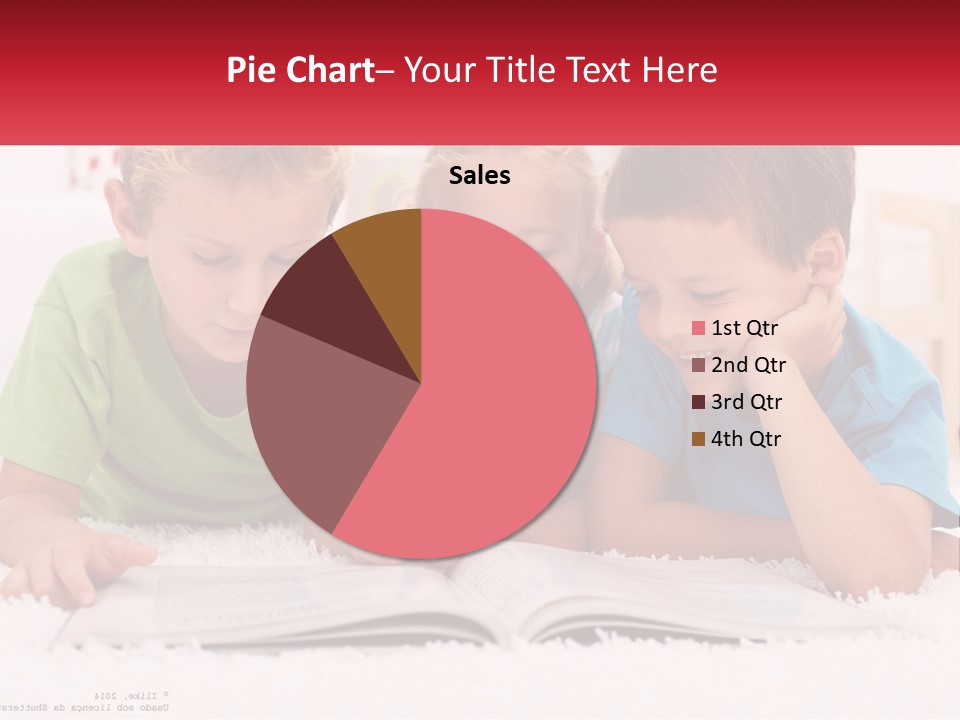 Three Children Laying On The Floor Reading A Book PowerPoint Template