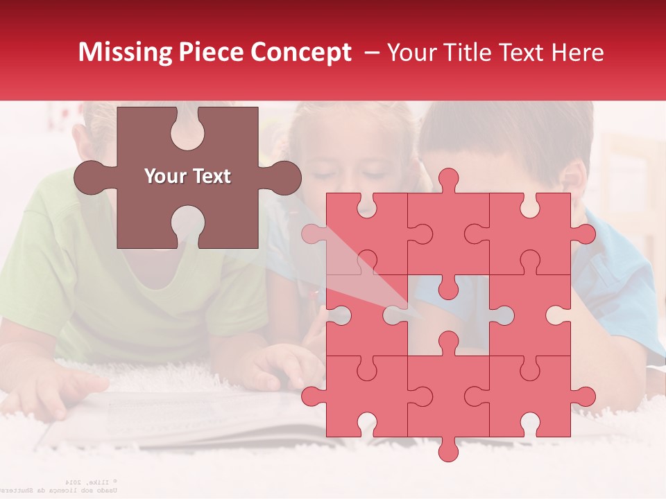 Three Children Laying On The Floor Reading A Book PowerPoint Template