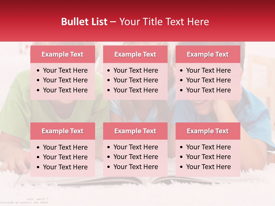 Three Children Laying On The Floor Reading A Book PowerPoint Template