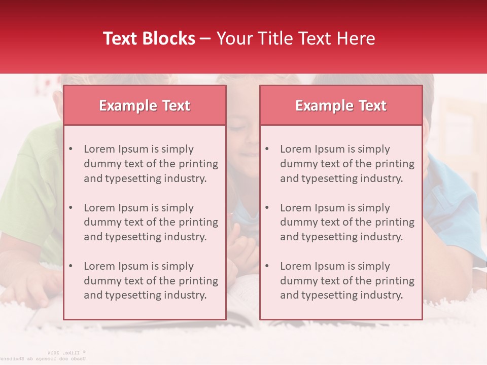 Three Children Laying On The Floor Reading A Book PowerPoint Template