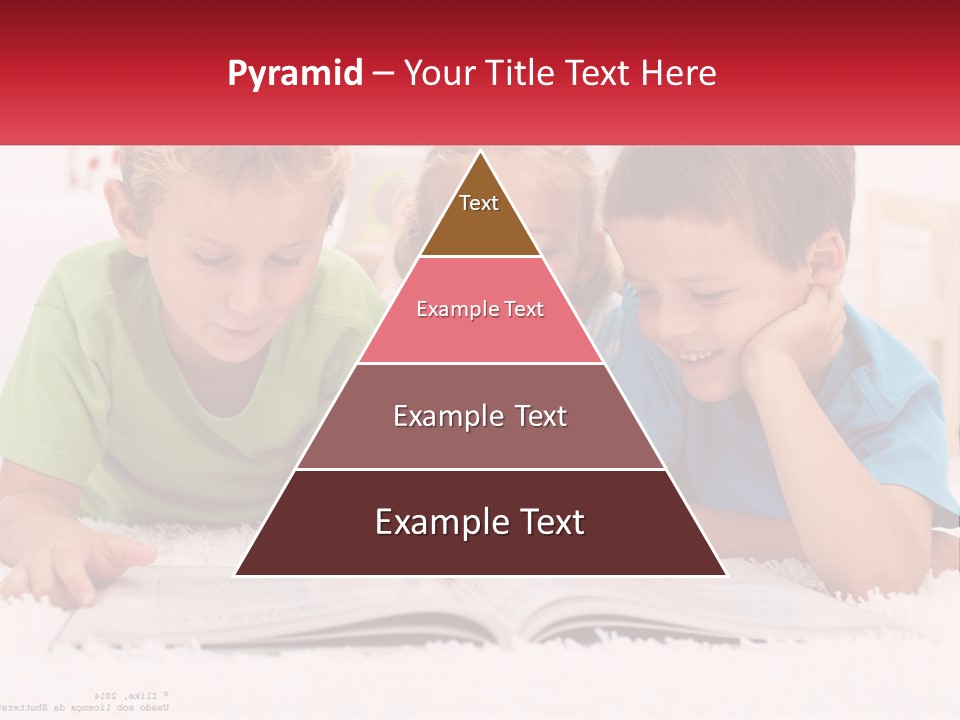 Three Children Laying On The Floor Reading A Book PowerPoint Template