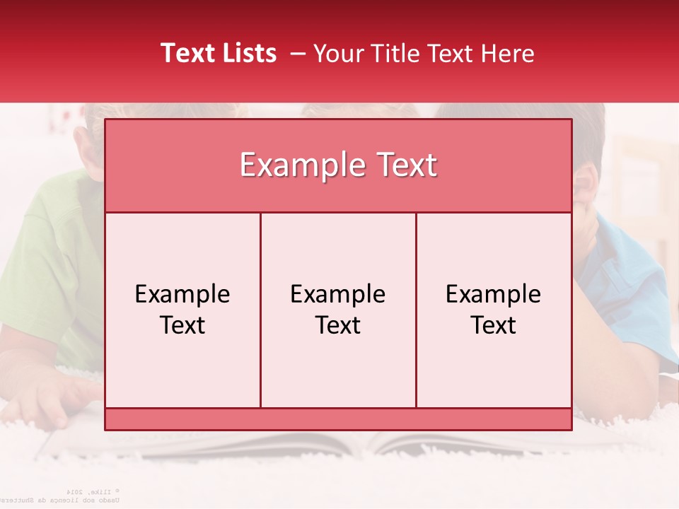 Three Children Laying On The Floor Reading A Book PowerPoint Template