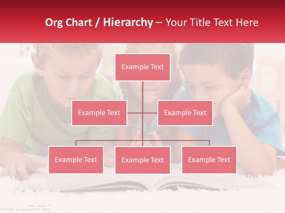 Three Children Laying On The Floor Reading A Book PowerPoint Template