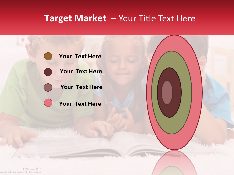 Three Children Laying On The Floor Reading A Book PowerPoint Template