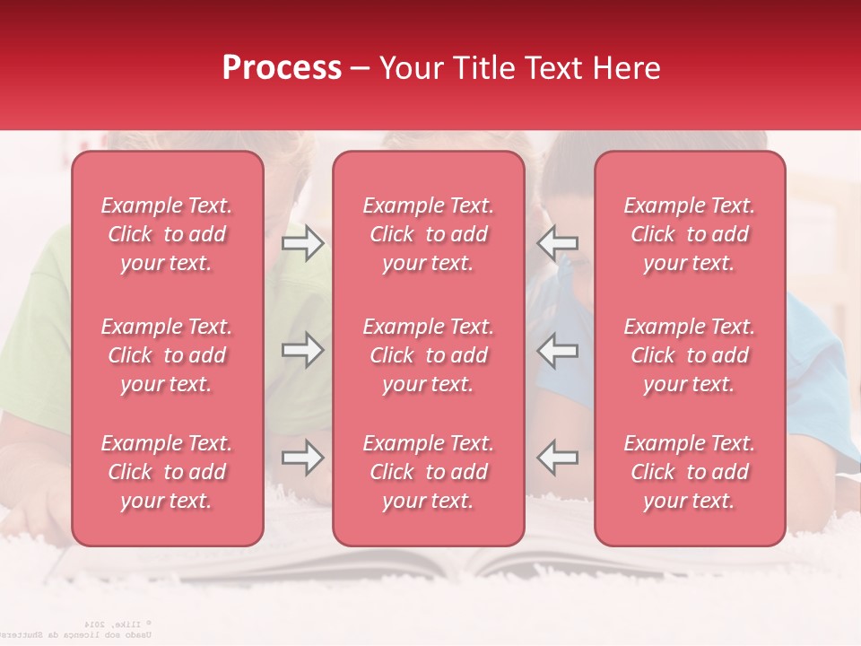 Three Children Laying On The Floor Reading A Book PowerPoint Template